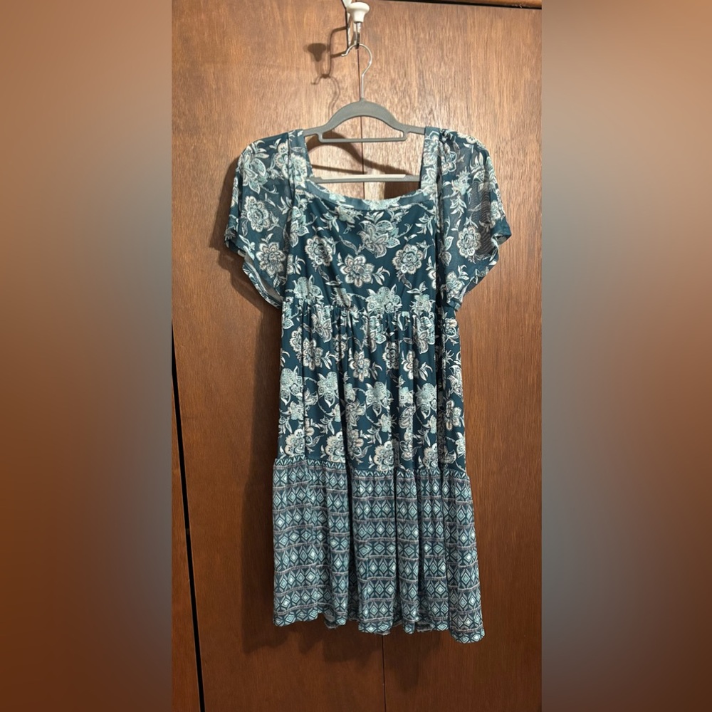 Floral Deep Green Dress